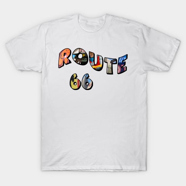 Route 66 in Photos T-Shirt by rhysfunk